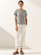 Stretch-Knit Bamboo Classic Basic Tee BELLE