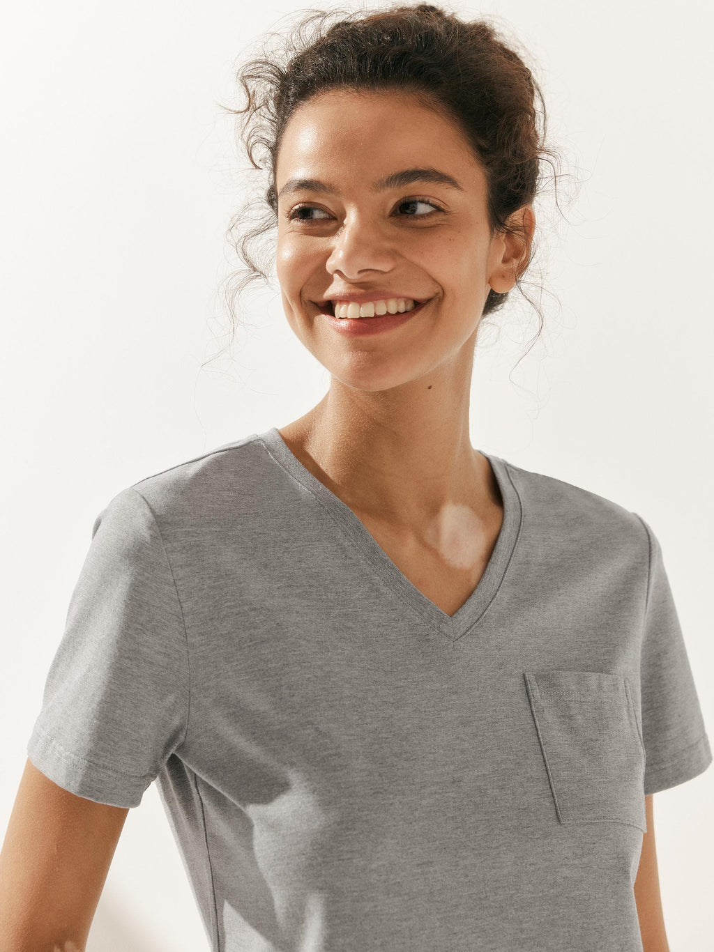 Stretch-Knit Bamboo Classic Basic Tee BELLE