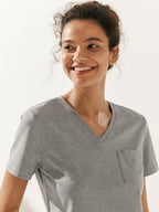 Stretch-Knit Bamboo Classic Basic Tee BELLE