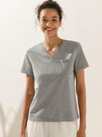 Stretch-Knit Bamboo Classic Basic Tee BELLE