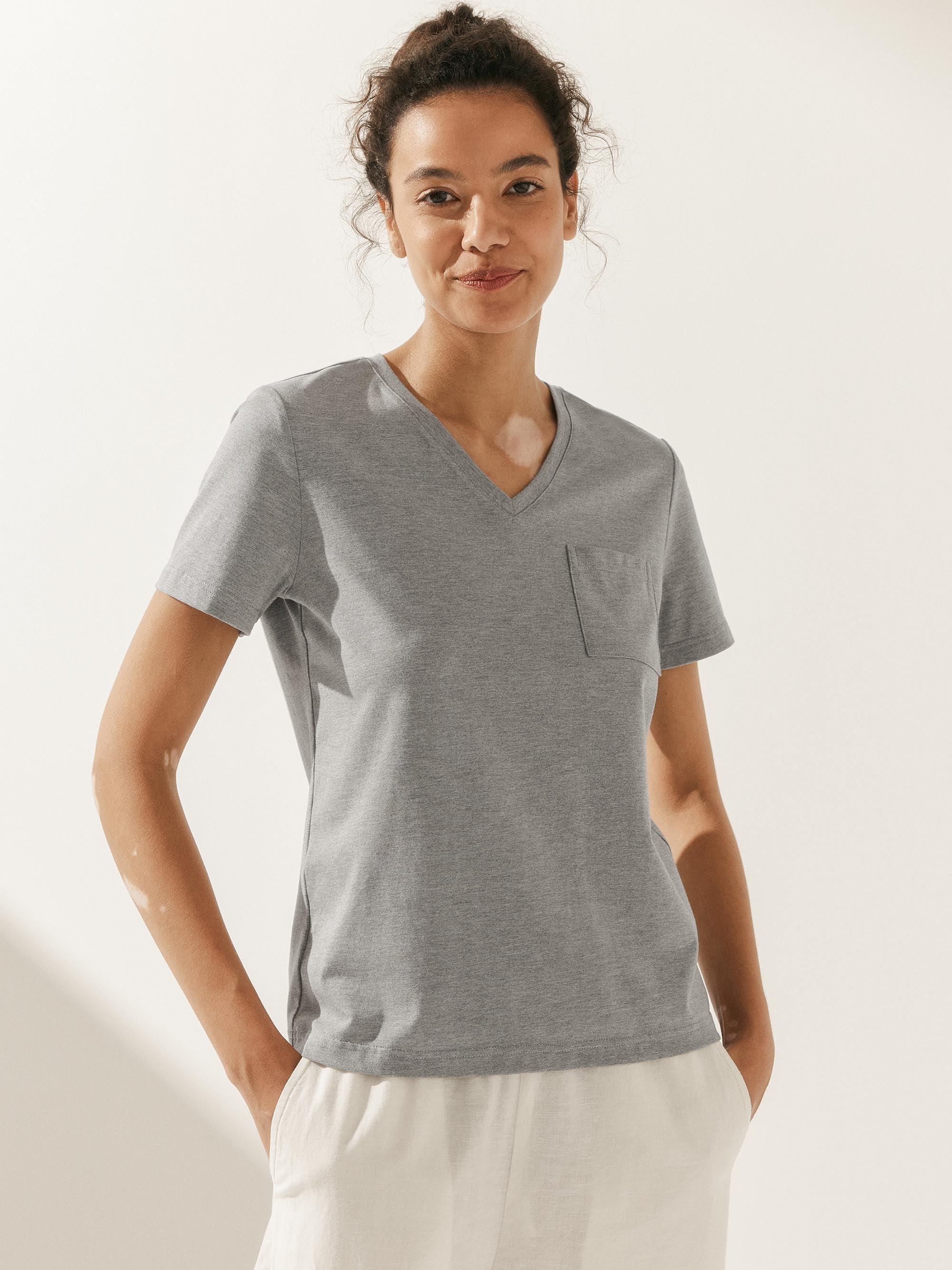 Stretch-Knit Bamboo Classic Basic Tee BELLE