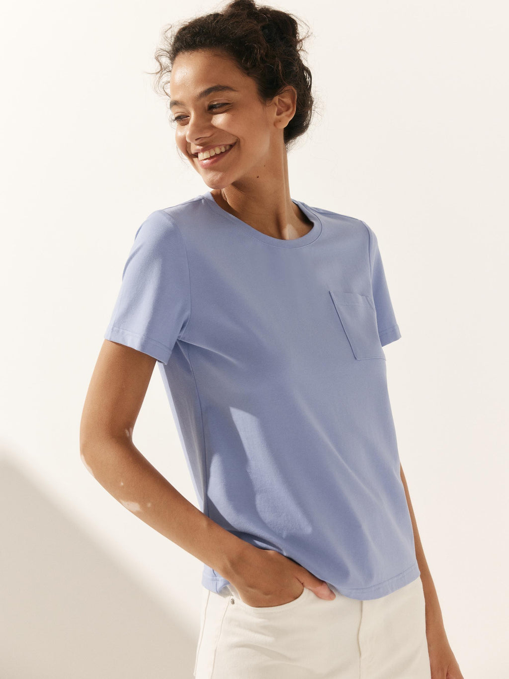 Stretch-Knit Bamboo Classic Basic Tee BELLE
