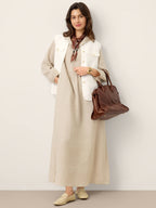 Linen Four-Pocket Tailored Sleeveless Vest COSIMA
