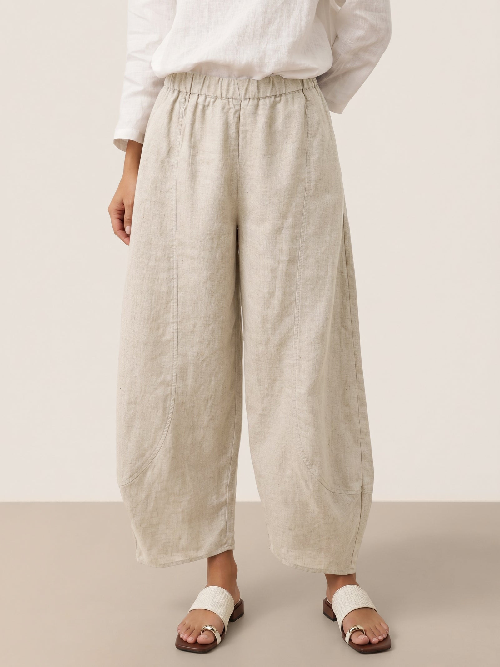 100% Linen Classic Ankle Pants ZOE