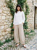 100% Linen Classic Ankle Pants ZOE