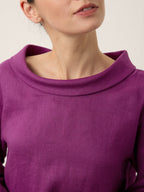 100% Linen Draped Neck Top HOLLIS