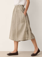100% Linen Drawstring Hem Elasticated Waist Balloon Pants CALANTHE