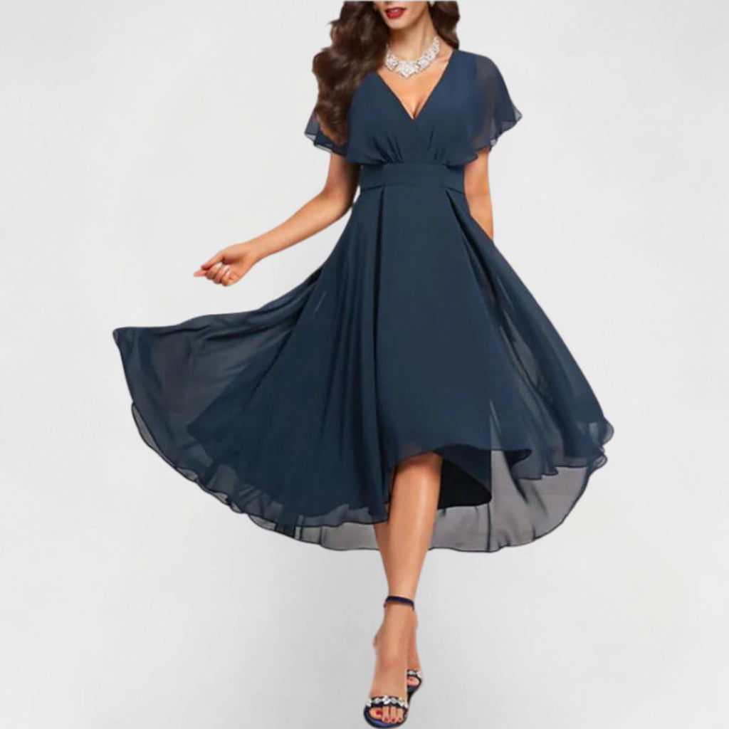 Clarissa™ Flowing V-Neck Maxi Dress