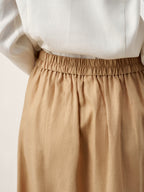 100% Linen Flap Pocket A-Line Skirt IANTHE
