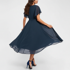 Clarissa™ Flowing V-Neck Maxi Dress
