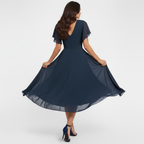 Clarissa™ Flowing V-Neck Maxi Dress