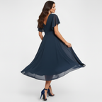 Clarissa™ Flowing V-Neck Maxi Dress