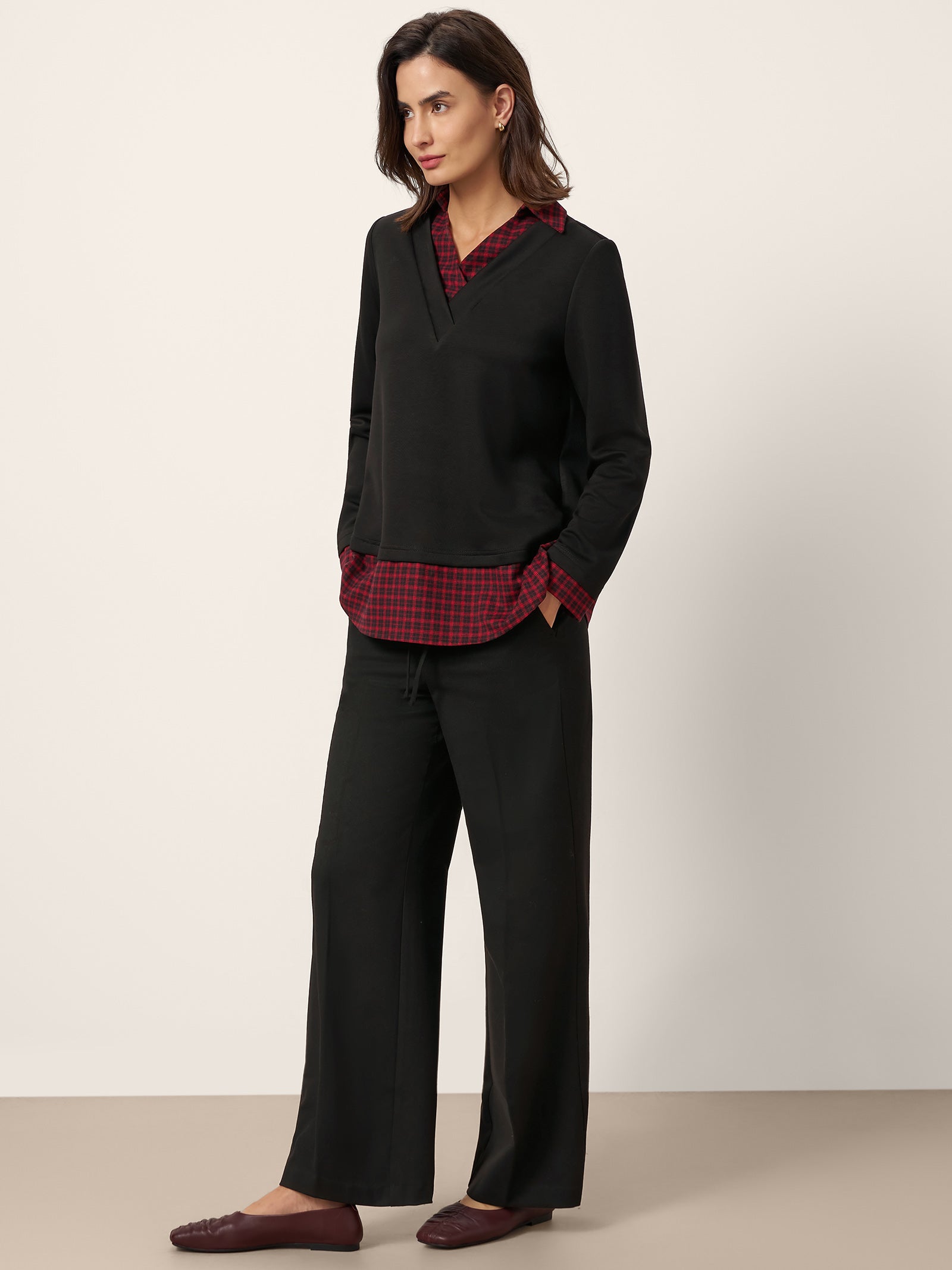 Johnny Collar Long Sleeve Top URSA