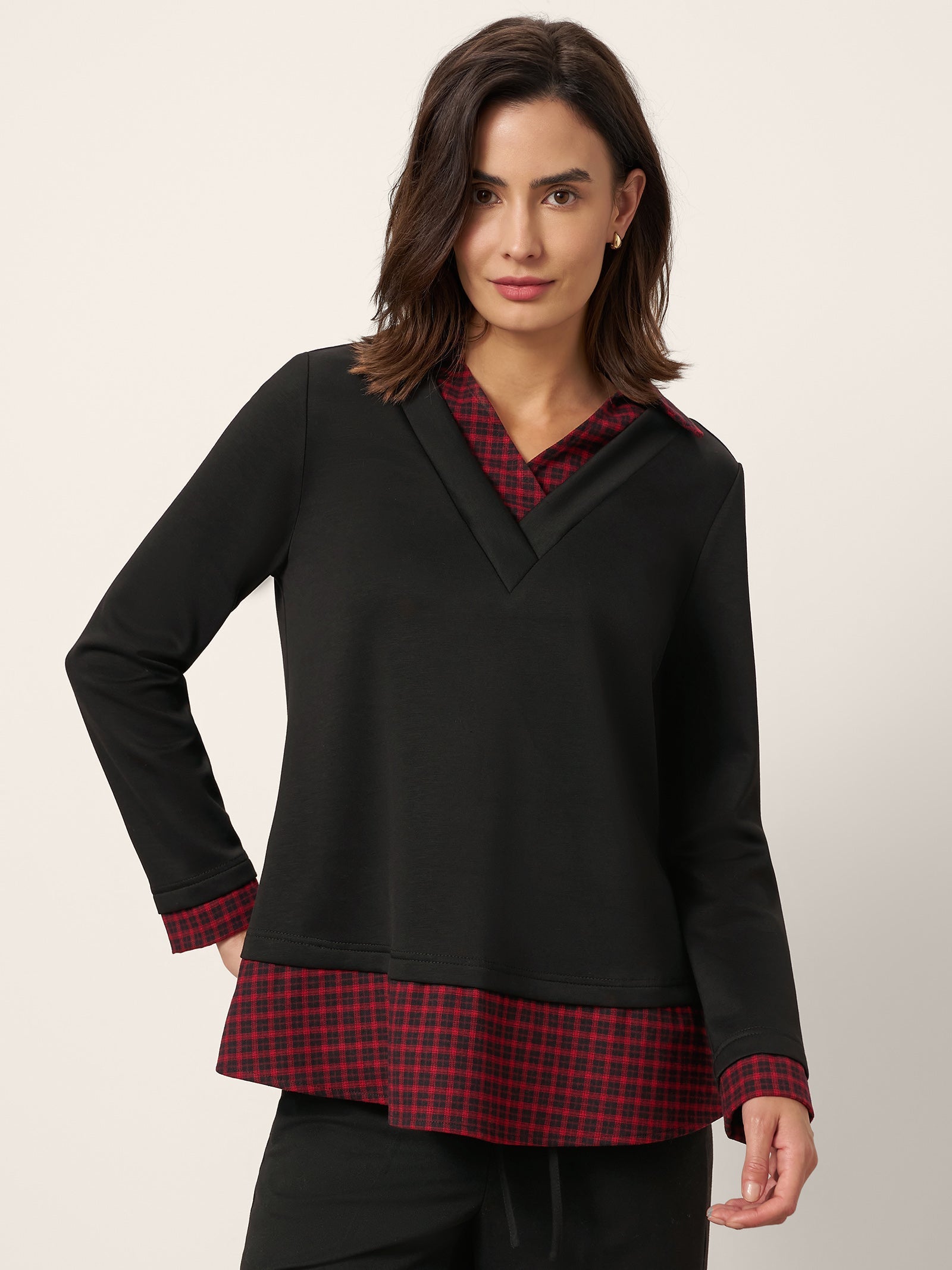 Johnny Collar Long Sleeve Top URSA
