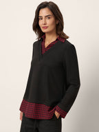 Johnny Collar Long Sleeve Top URSA