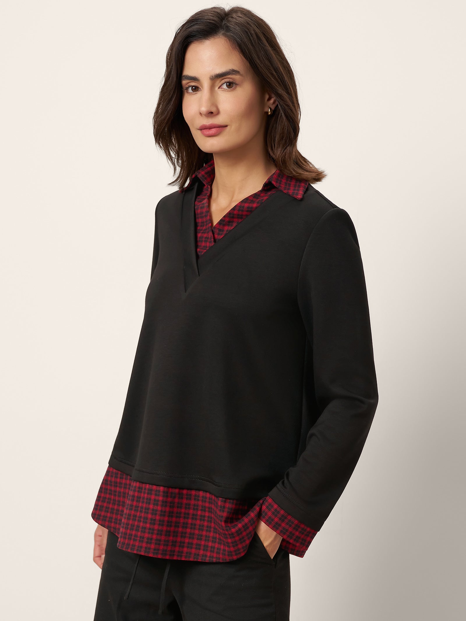 Johnny Collar Long Sleeve Top URSA