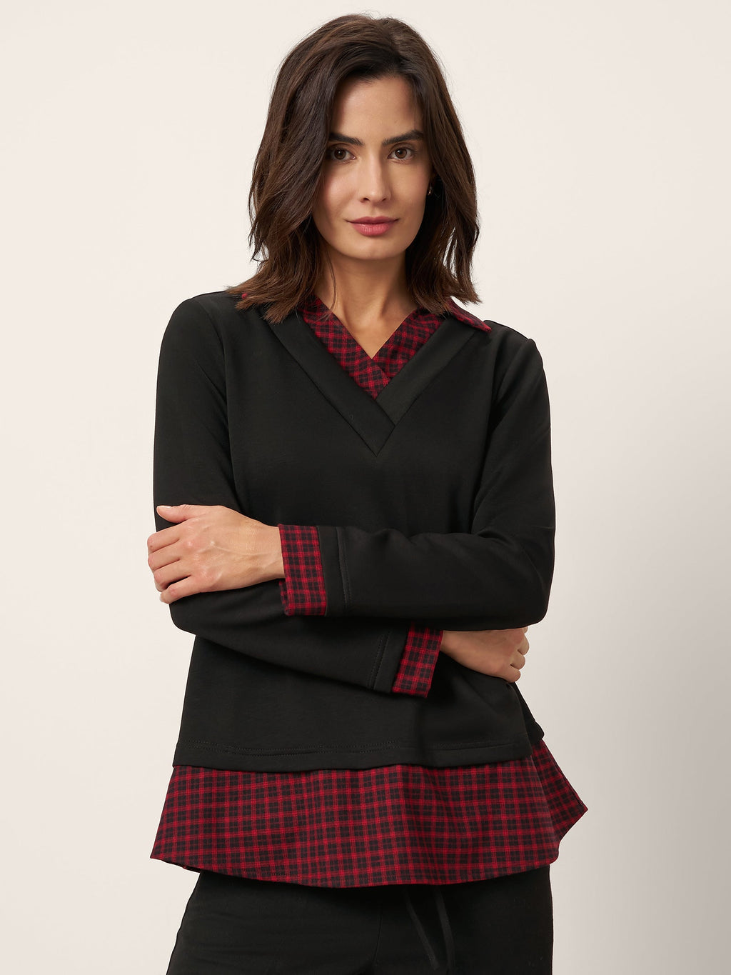Johnny Collar Long Sleeve Top URSA