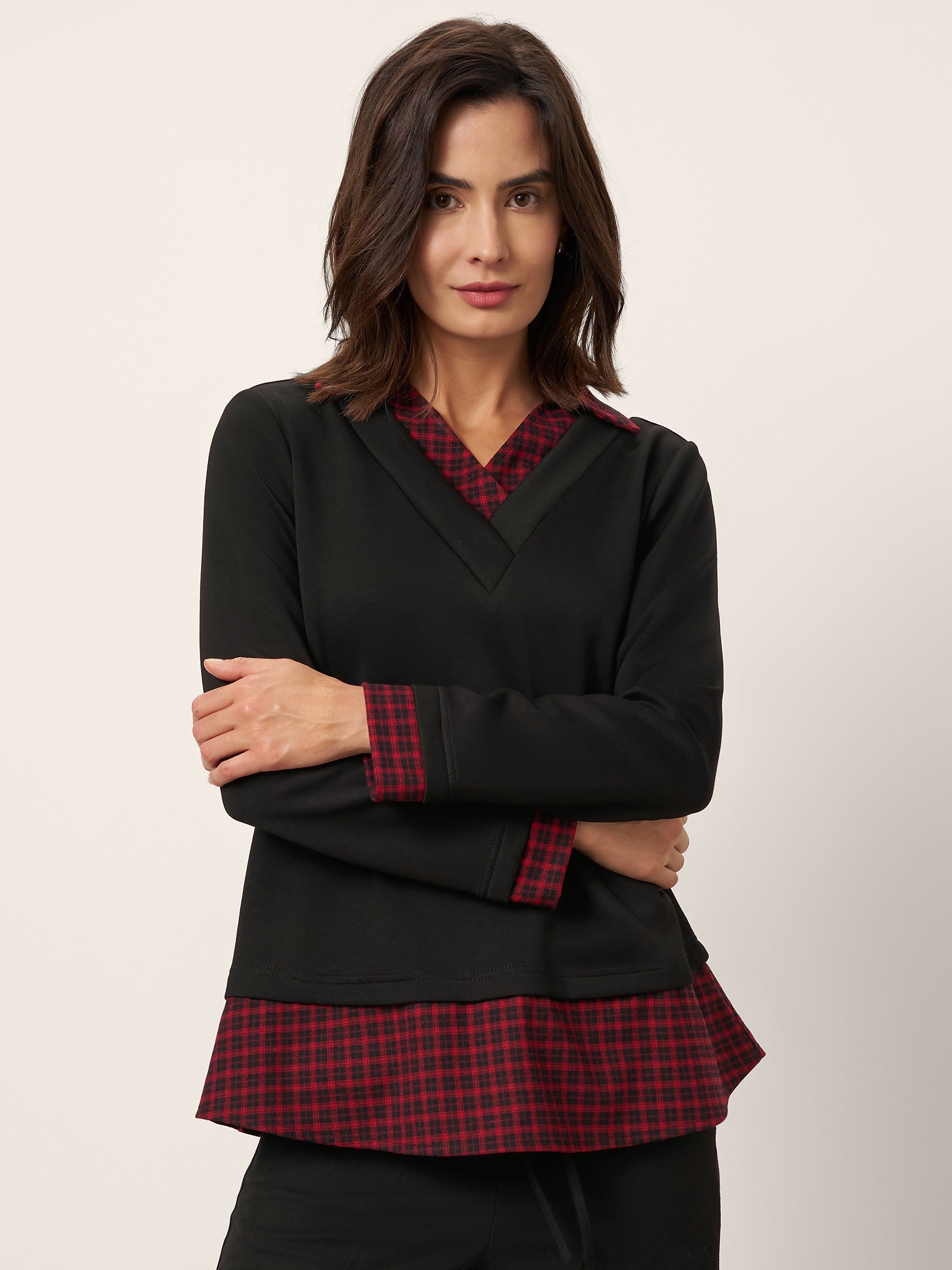 Johnny Collar Long Sleeve Top URSA