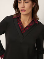 Johnny Collar Long Sleeve Top URSA