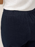 Cotton Elastic Waist Tapered Pants NIKKI