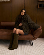 Lavista Suede knee high boots - Olive green