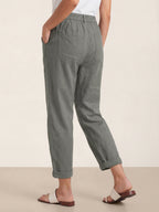 Linen Simple Button Fly Trousers HEIDI