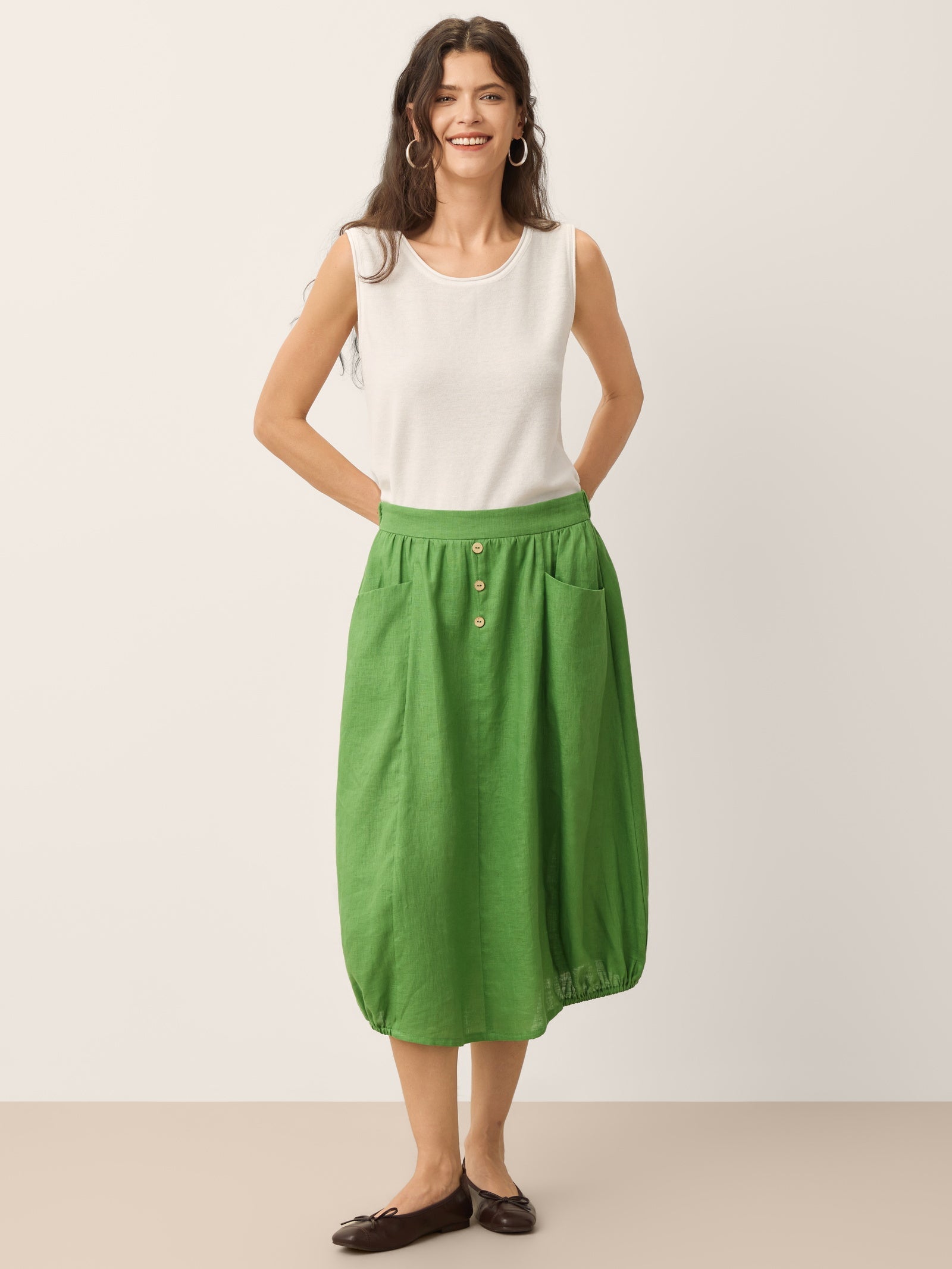Linen Jersey Essential Vest EMILY