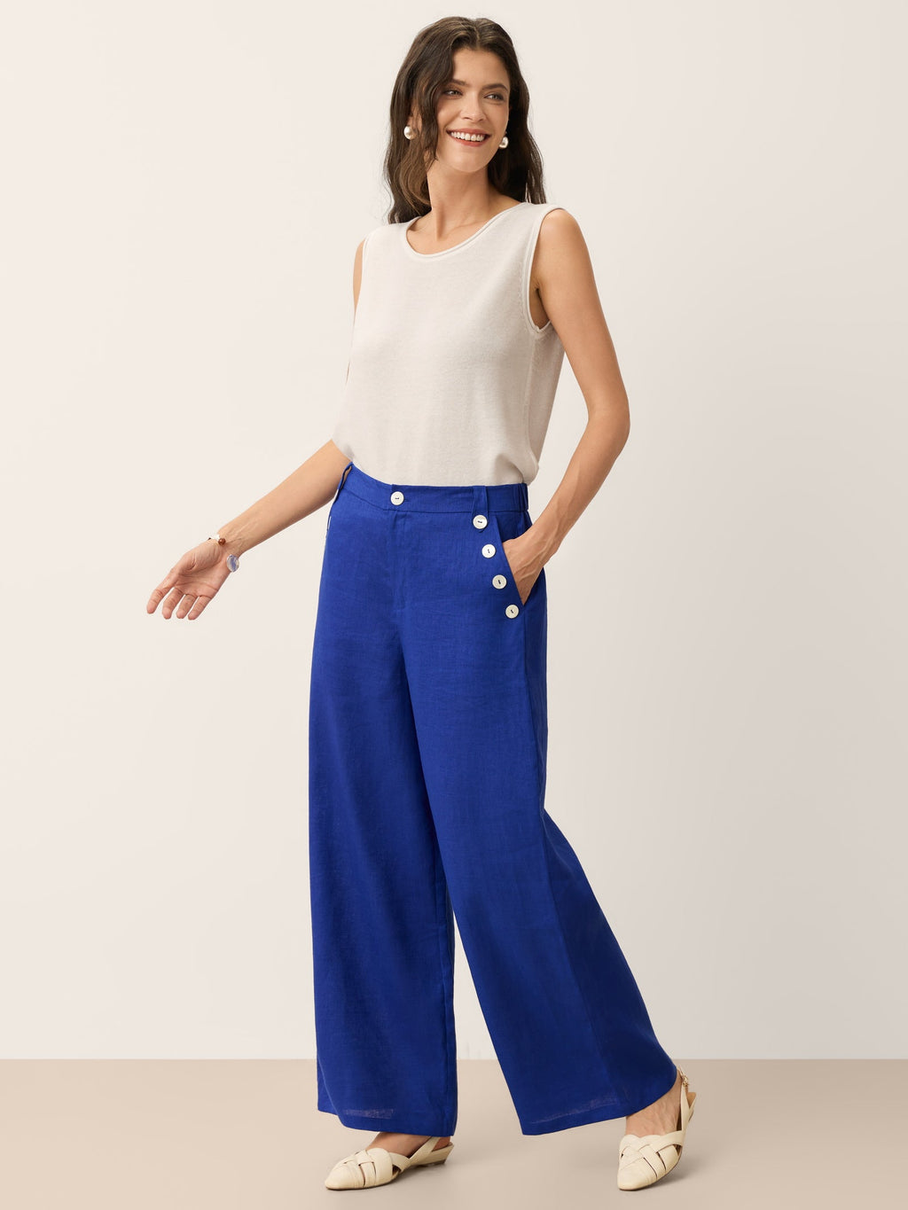 Linen Jersey Essential Vest EMILY