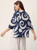 Linen Layered Asymmetric Top NOREEN