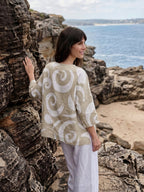 Linen Layered Asymmetric Top NOREEN