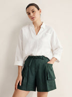 Linen Oversized Fit Pocket Shirt ELOWEN