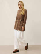 Lenzing Tencel Modal® Long Drop Shoulder Stretch Pullover Top with Patch Pockets