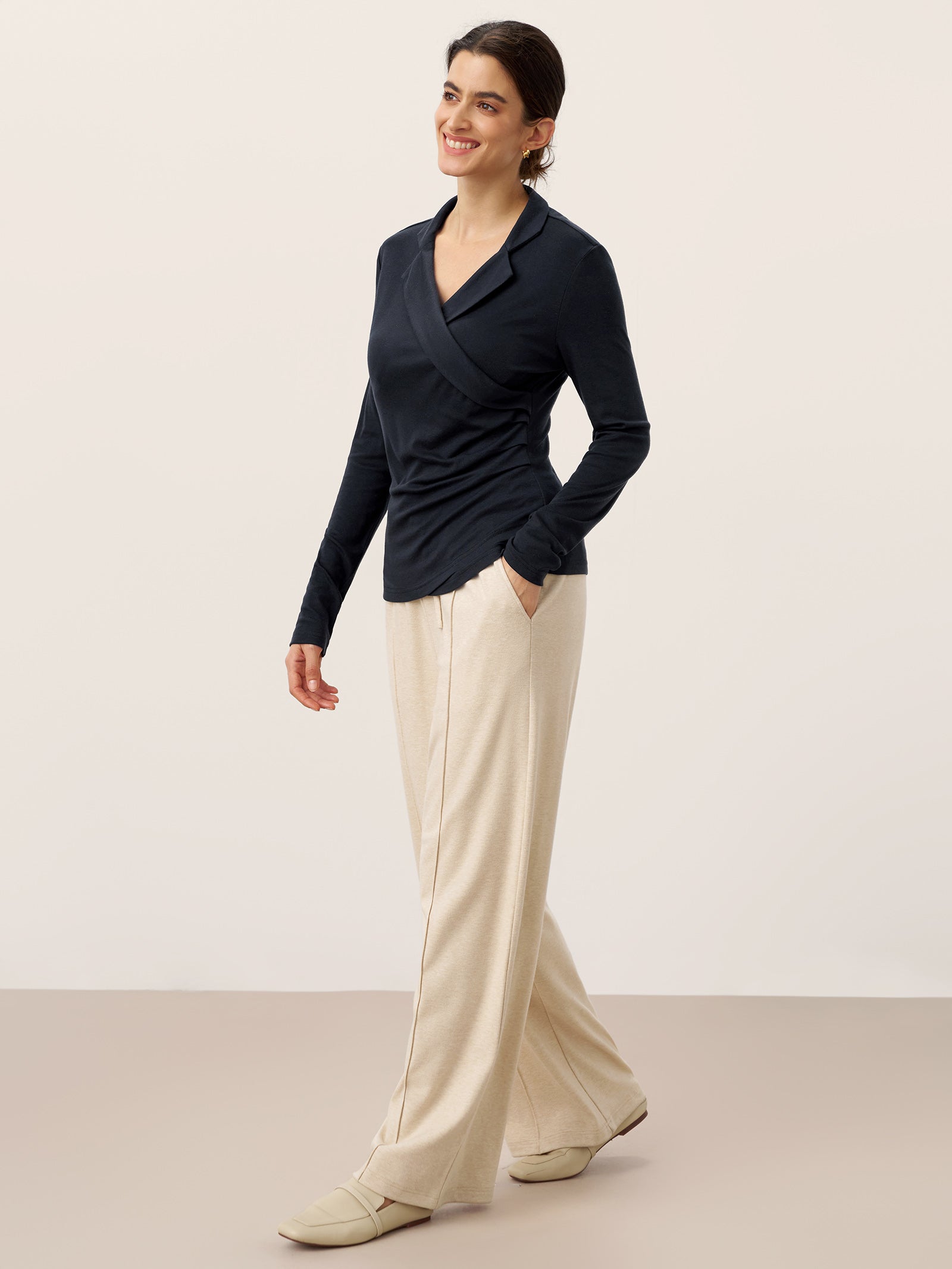 Lyocell-Blend Sculpted Pin-Tuck Drawstring Straight Trousers TAMSIN