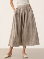 Lyocell Textured Pleated Waist Skirt ROSAMUND