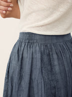 Lyocell Textured Pleated Waist Skirt ROSAMUND
