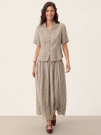 Lyocell Textured Stand Collar Shirt Jacket PHILIPPA