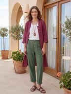 Linen Simple Button Fly Trousers HEIDI