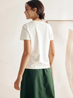 Stretch-Knit Bamboo Classic Basic Tee BELLE