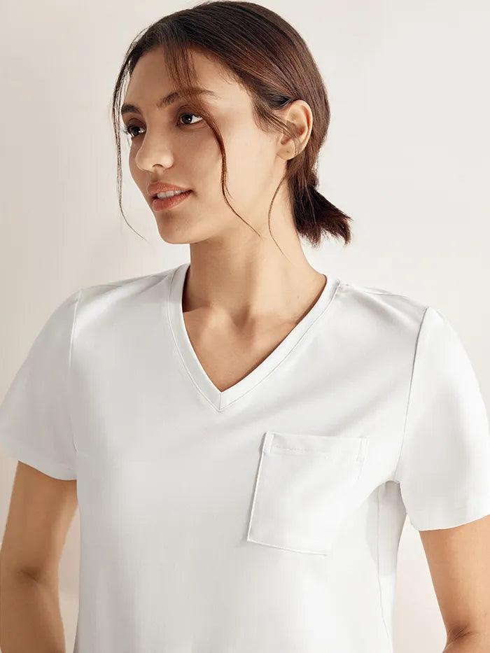 Stretch-Knit Bamboo Classic Basic Tee BELLE