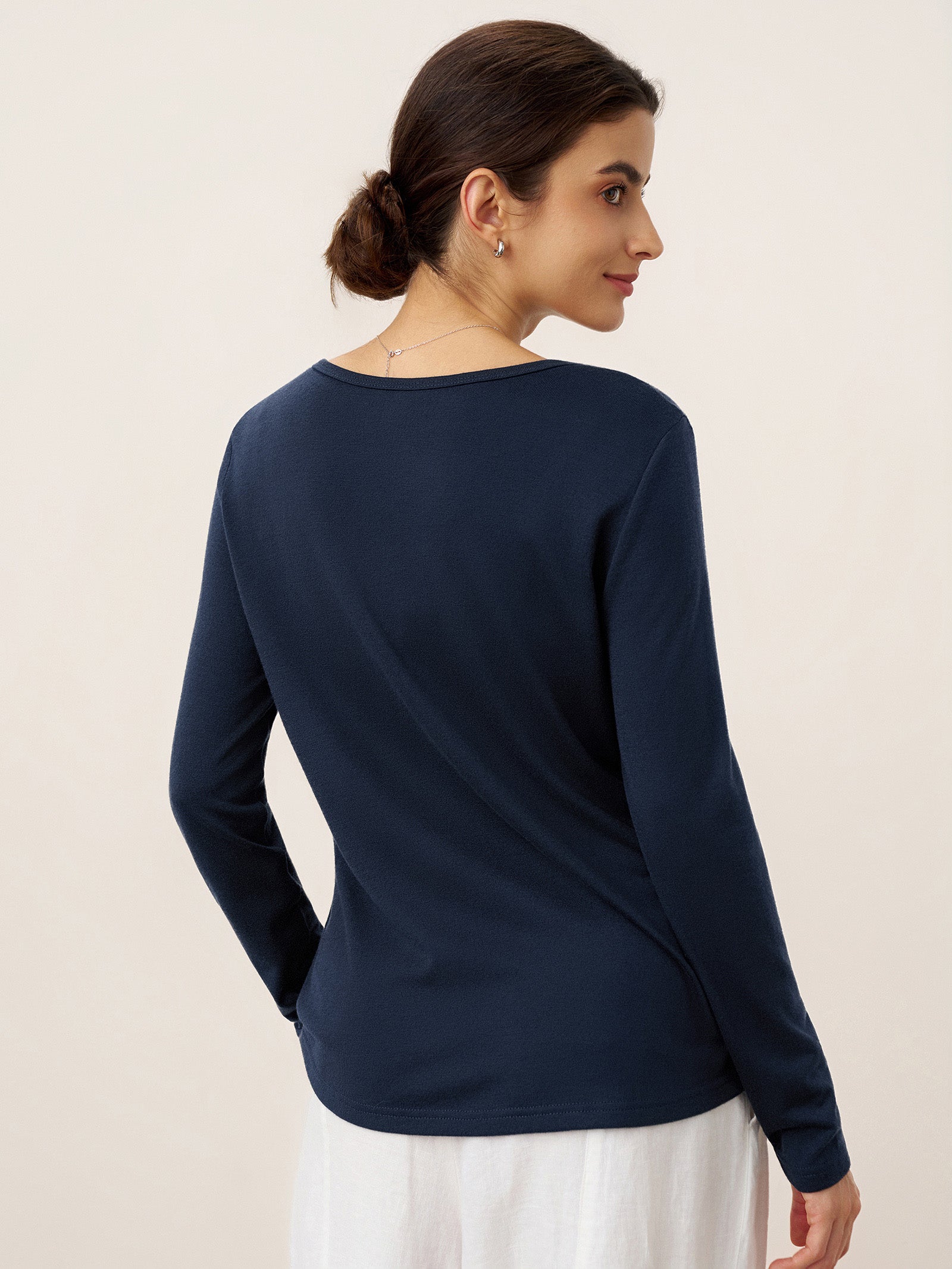 Bamboo Viscose Textured Pleated Shell Accent Stretch Top ZINNIA