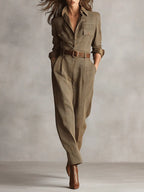 Leontyne™ | Plaid Utility Jumpsuit