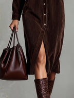 Hendrika™ | Single-Breasted Midi Dress
