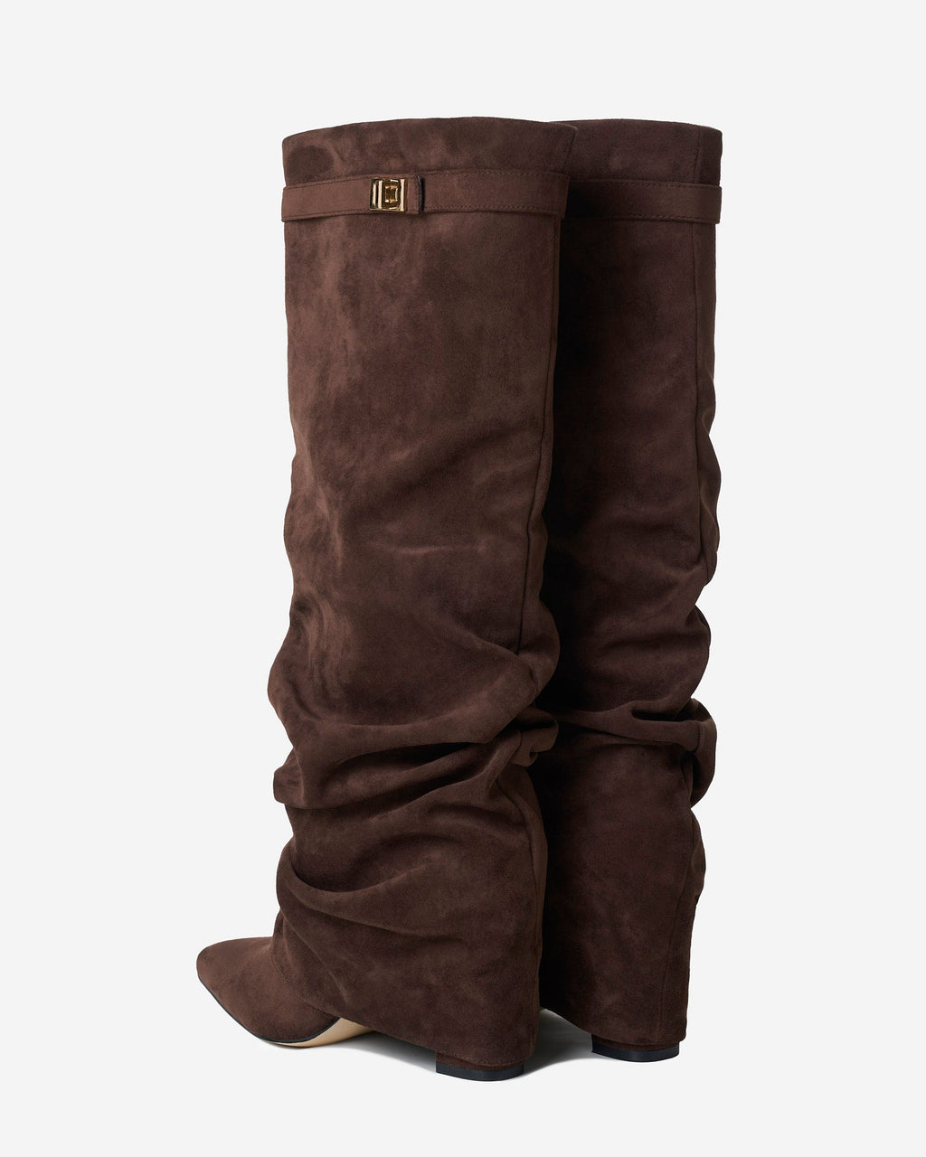 Lavista Slouchy Suede knee high boots - Dark Brown