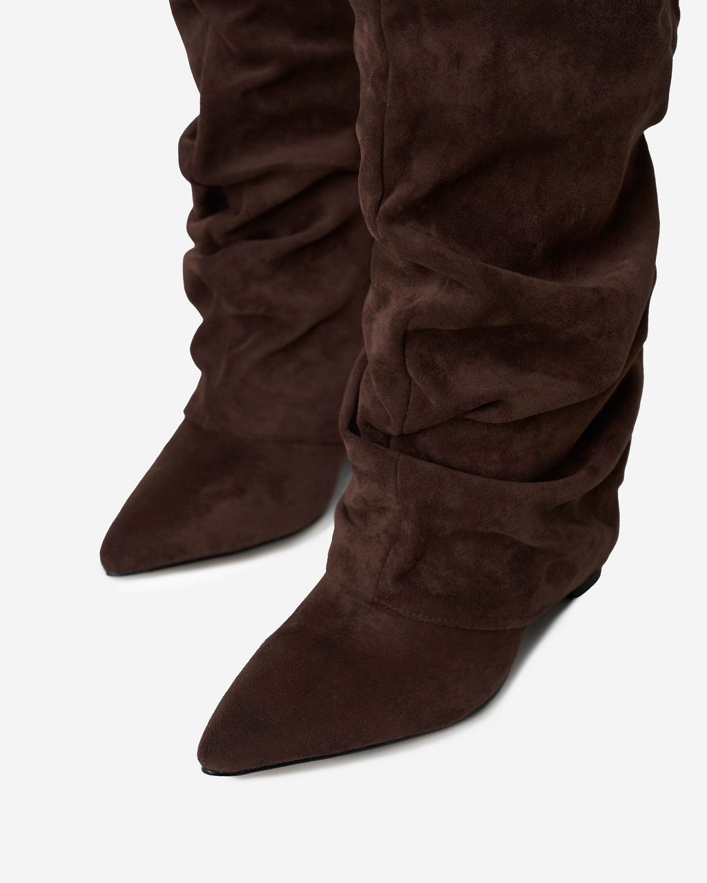 Lavista Slouchy Suede knee high boots - Dark Brown