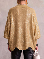 Elvinia™ | Oversized Collared Cardigan With Large Metal Buttons